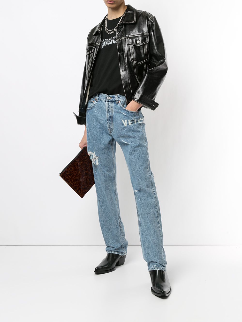 Shop Vetements Mid-rise Straight Jeans In Blue