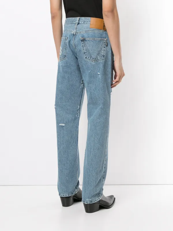 デニム・ジーパン VETEMENTS Woman Jeans Blue UA66PA540N MIDBLUE VETEMENTS mid-rise Straight Jeans | Blue | FARFETCH