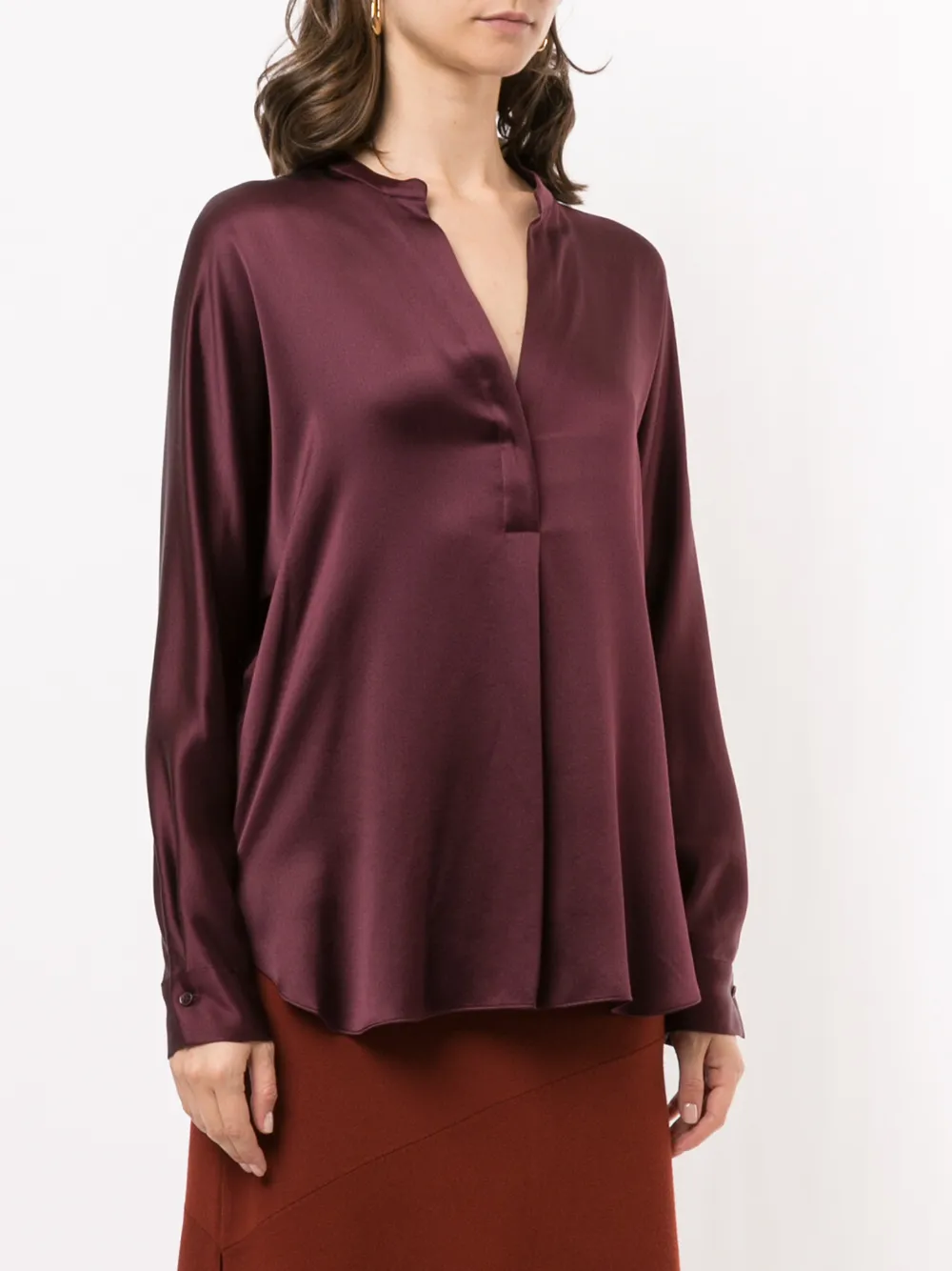 Vince Blouse met V-hals Paars