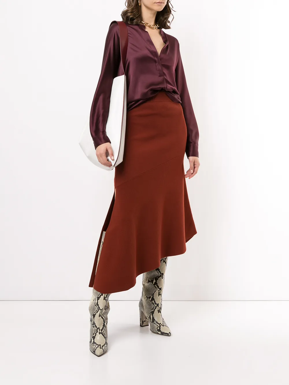 Vince Blouse met V-hals - Paars