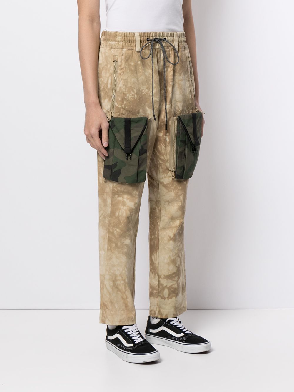 Shop Mostly Heard Rarely Seen Zipoff Cargo Trousers In Brown