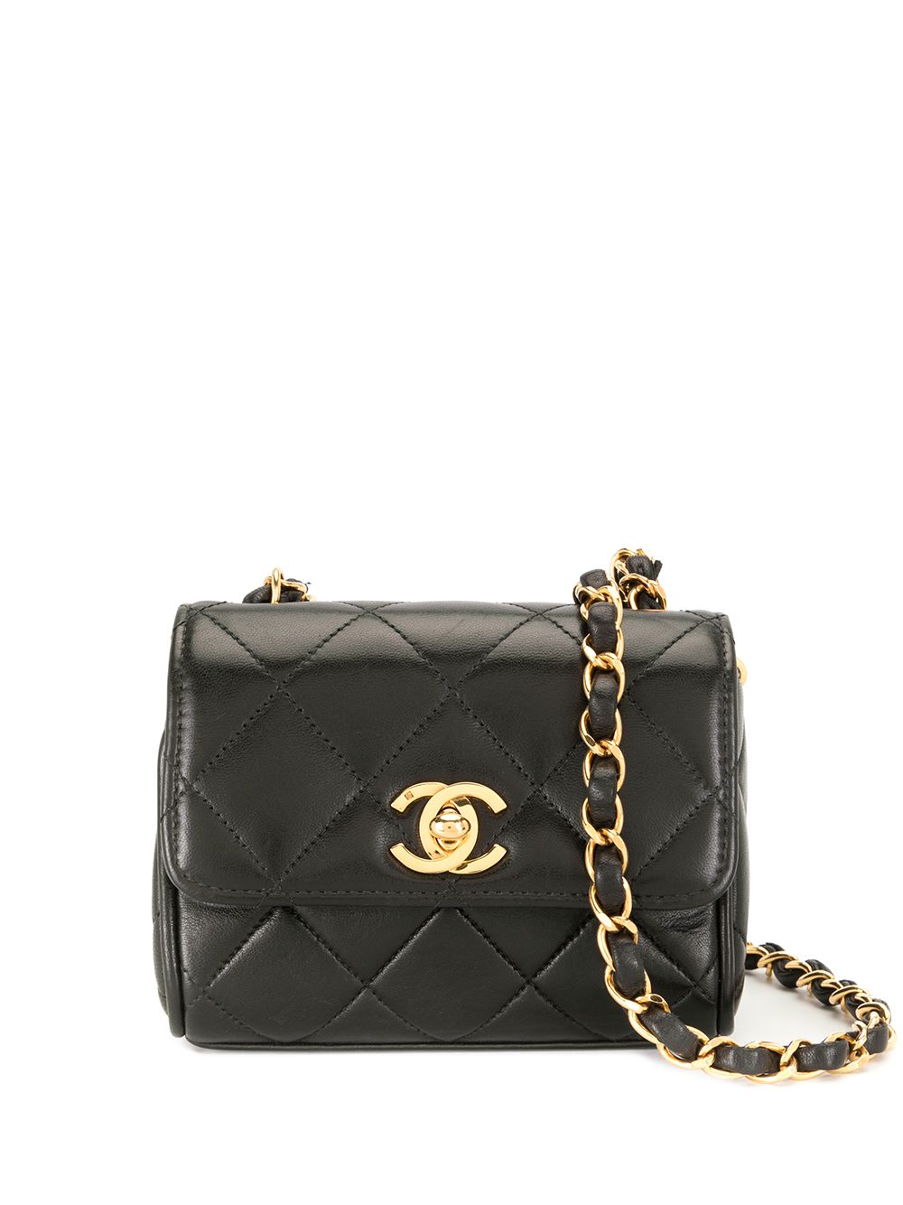 фото Chanel pre-owned стеганая мини-сумка на плечо 1995-го года с логотипом cc