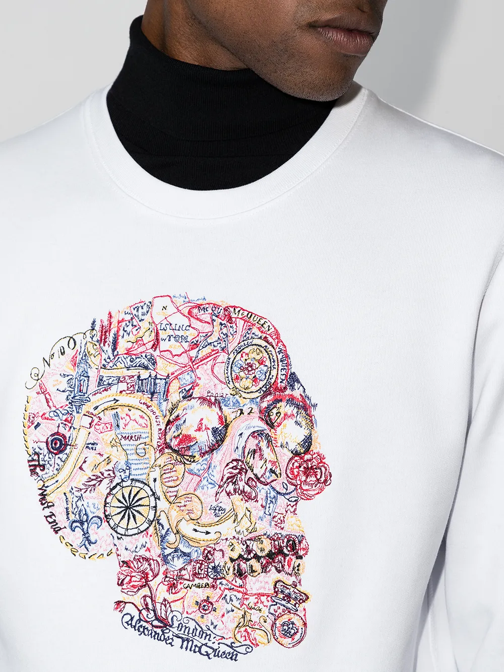 фото Alexander mcqueen футболка london skull с круглым вырезом