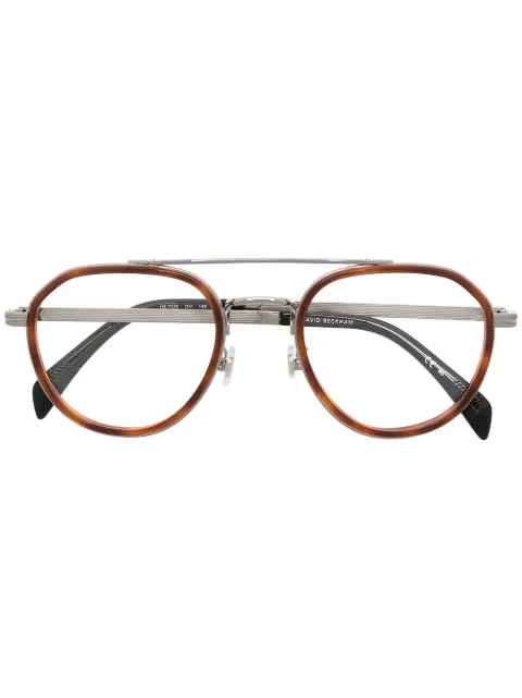 Eyewear by David Beckham pilot-briller med skildpaddeeffekt