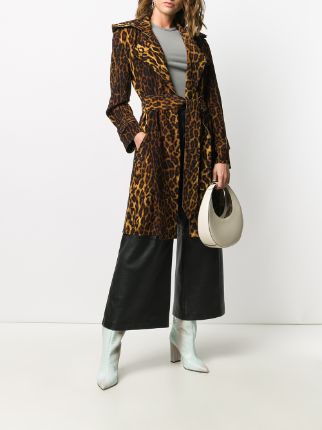 leopard-print belted coat展示图