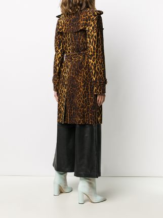 leopard-print belted coat展示图