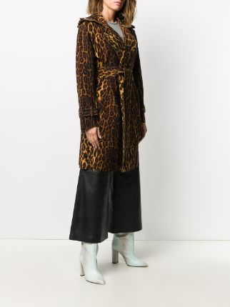 leopard-print belted coat展示图