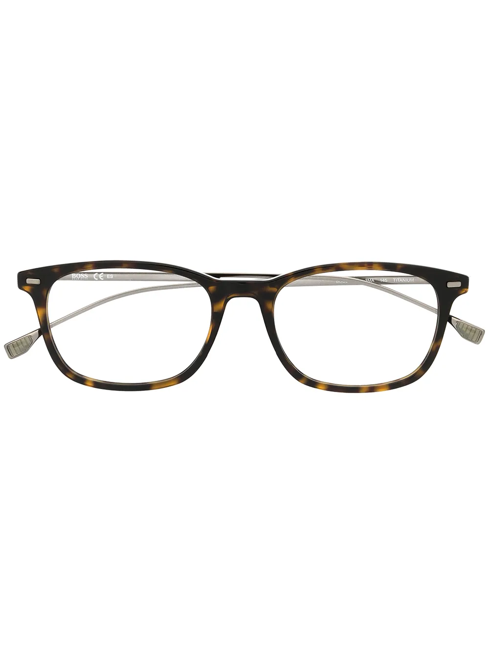 

BOSS lentes con armazón cuadrada estilo carey - Marrón