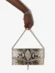 Jimmy Choo Clutch Elish com efeito de pele de cobra