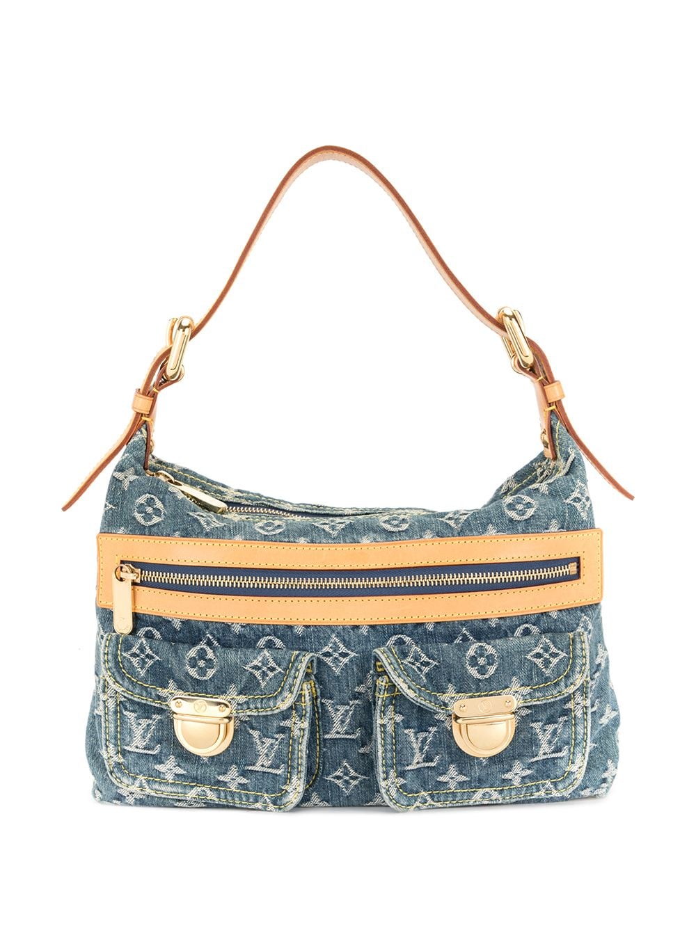 Louis Vuitton 2006 pre-owned Monogram Denim Baggy PM Shoulder Bag - Farfetch