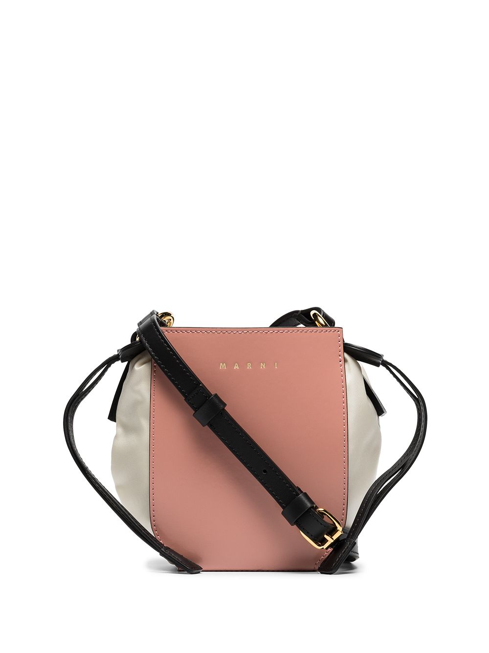 фото Marni gusset leather crossbody bag