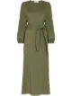 Image 1 of Peony Pear belted-waist midi dress