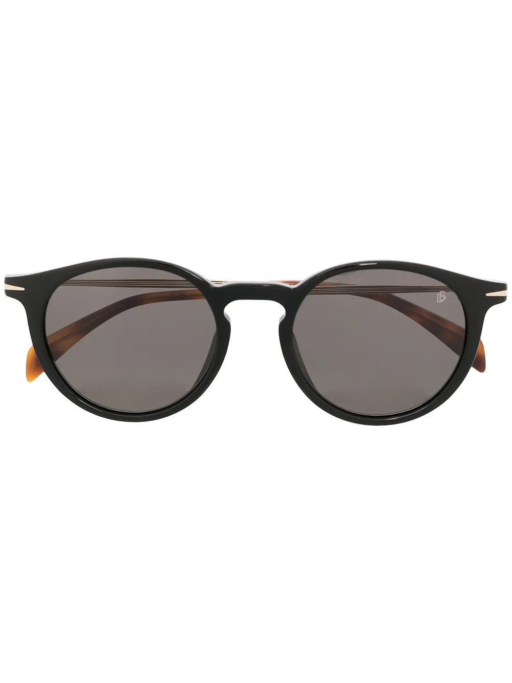 Eyewear by David Beckham Sonnenbrille mit rundem Gestell - Schwarz