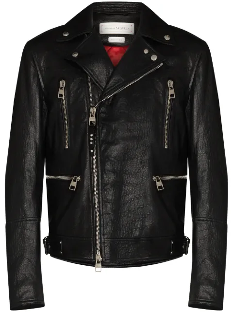 Alexander McQueen Leren bikerjack