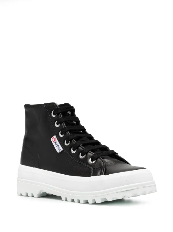 superga lace high top sneakers
