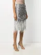 Amen feather-trim sequin skirt