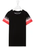 Vision Of Super Kids flame print T-shirt - Black