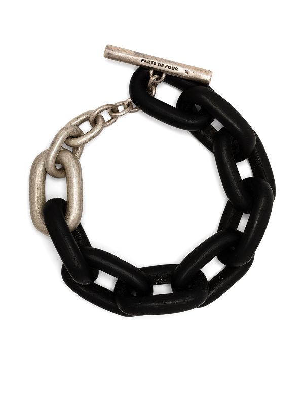 Louis Vuitton Bracelet Monogram Chain Silver-tone/Black in