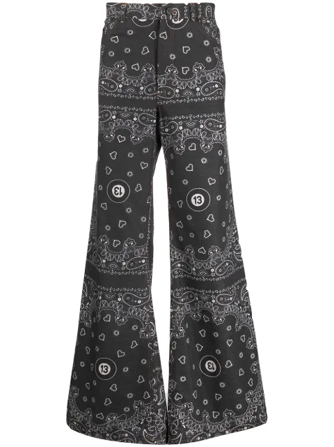 DUOltd Weite Jeans mit Bandana-Print