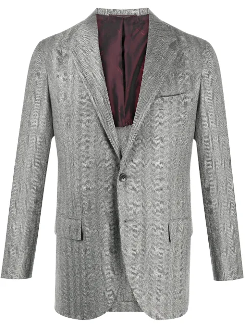 Kiton pinstripe print blazer