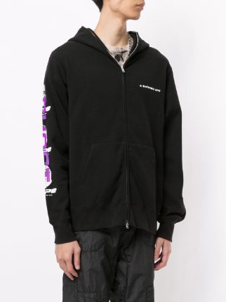 ghost logo full-zip hoodie展示图