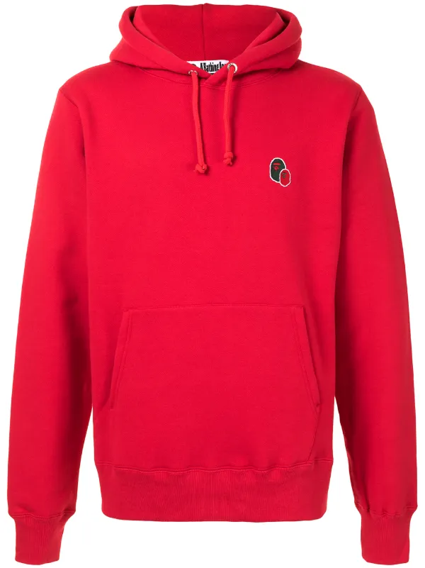 a bathing ape red hoodie