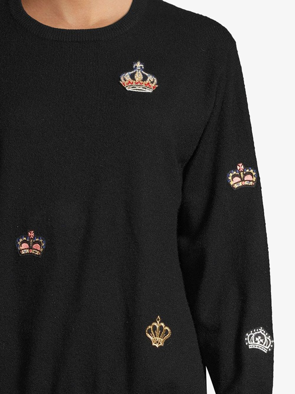 фото Nicole miller crown-patch crew-neck jumper