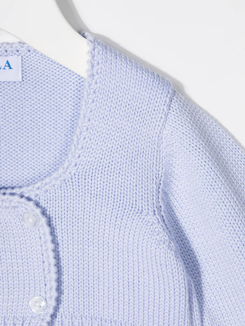 Siola Fine-knit Buttoned Cardigan In Blue