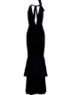 Image 1 of PatBO velvet plunge gown