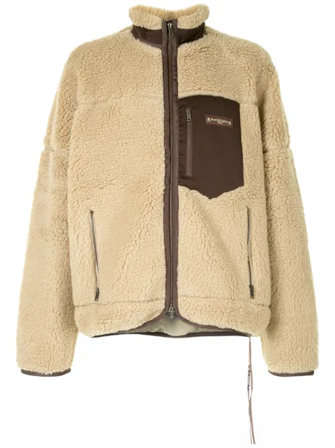 Mastermind World faux-shearling hooded jacket