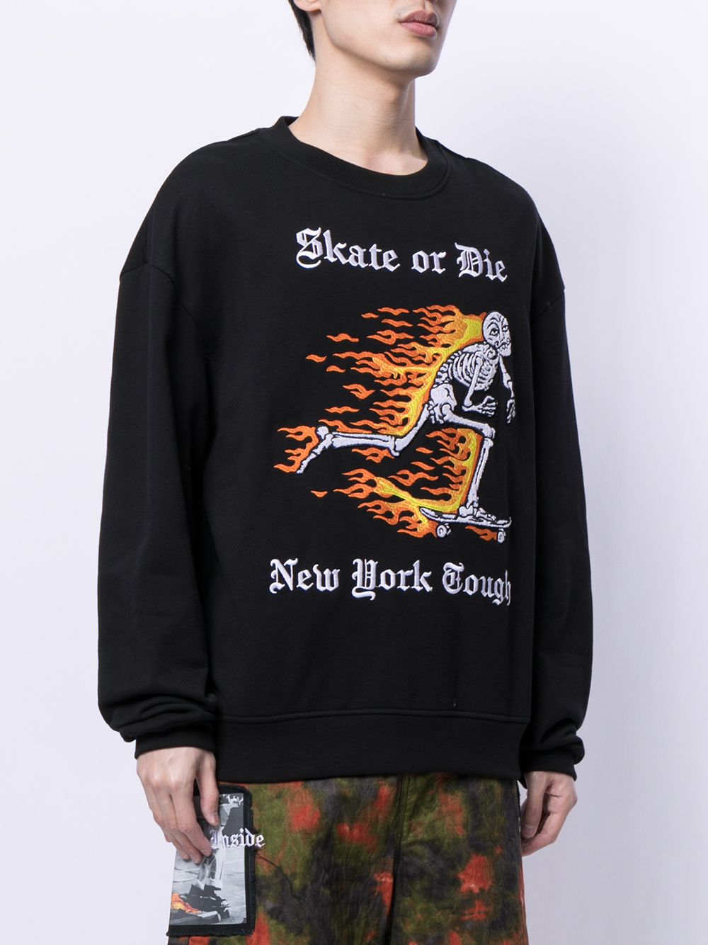 Shop Haculla Graphic Embroidered Sweatshirt In Black