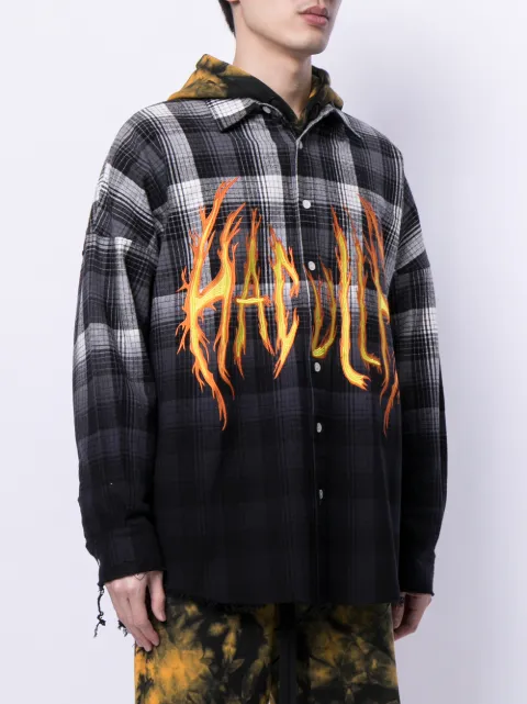 Shop Haculla fire logo shirt with 