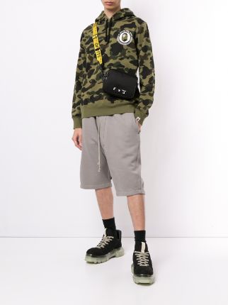 Camo logo print hoodie展示图