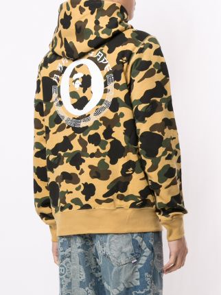 Camo logo print hoodie展示图