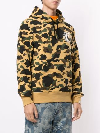 Camo logo print hoodie展示图