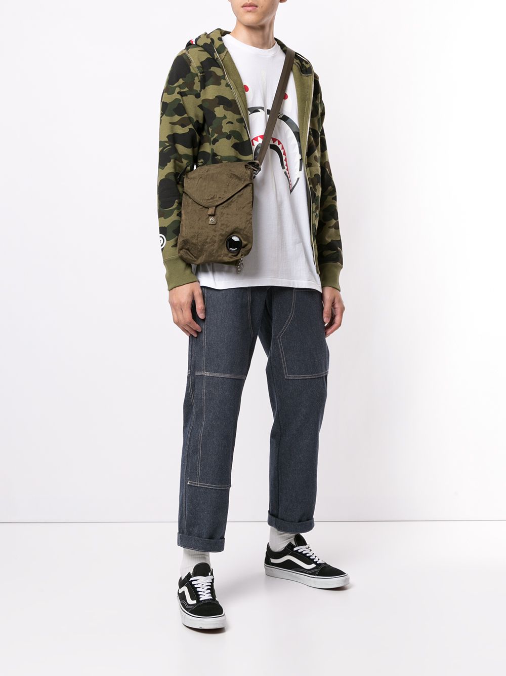 фото A bathing ape® худи shark camo на молнии