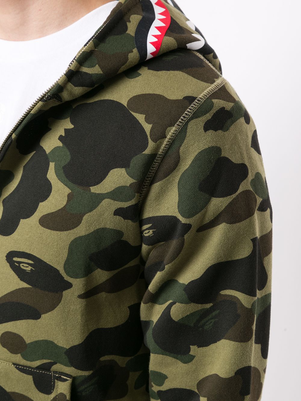 фото A bathing ape® худи shark camo на молнии