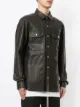 Rick Owens long-sleeved leather shirt jacket
