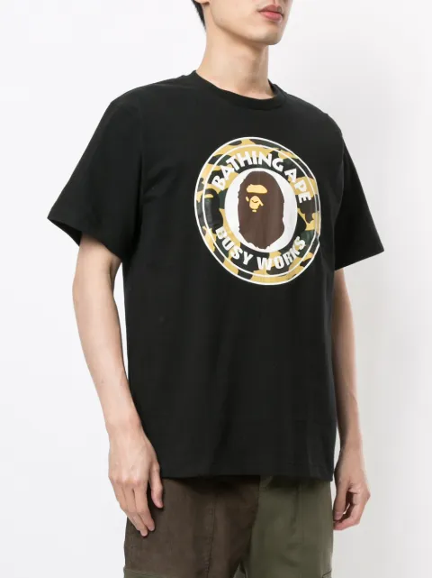 A BATHING APE® 1st Camo Busy Works-print Cotton T-shirt - Farfetch