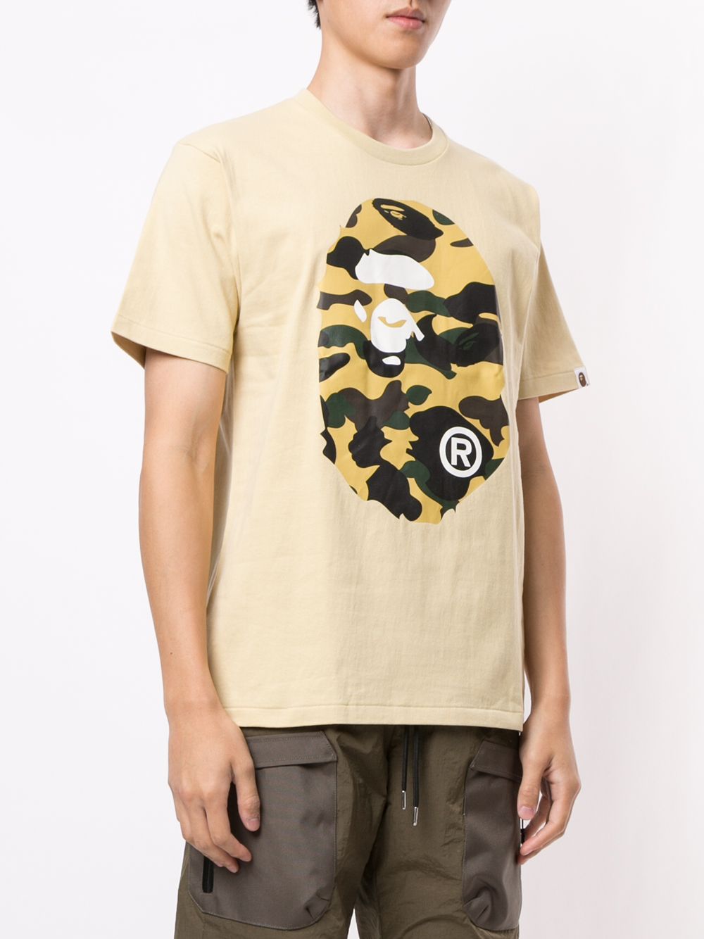 фото A bathing ape® футболка с камуфляжным логотипом