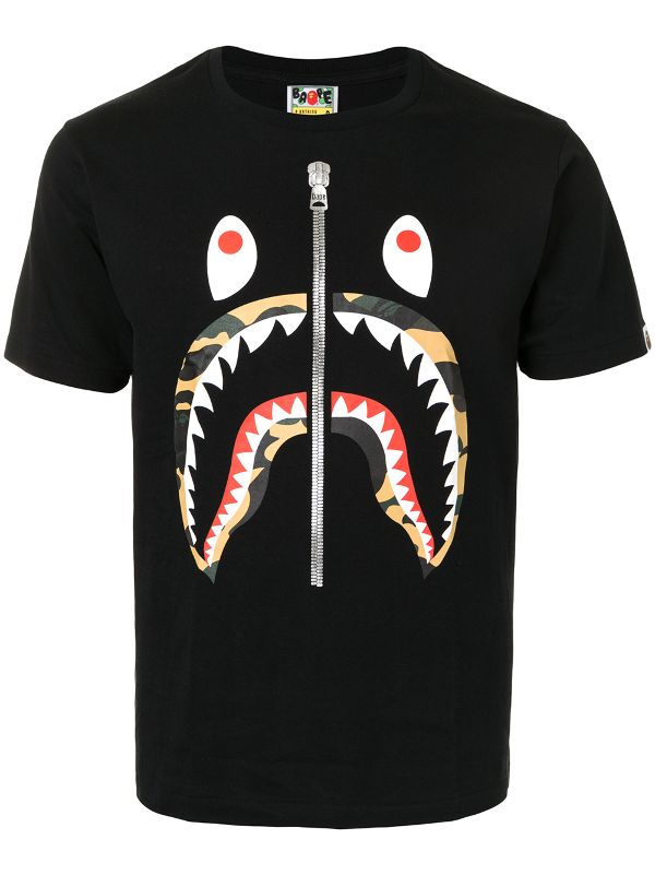 bape t shirt camo shark