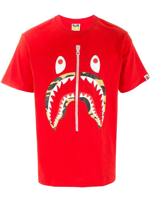 red bathing ape shirt