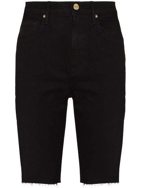 FRAME Le Vintage Bermuda raw-edge shorts