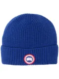 Canada Goose logo patch beanie - Blue