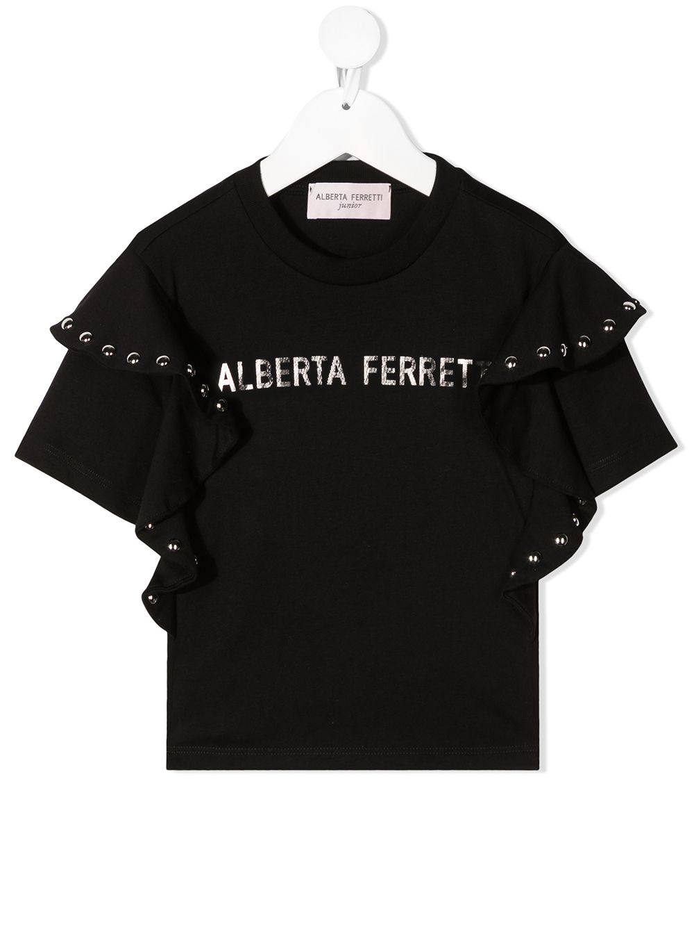 фото Alberta ferretti kids толстовка с оборками с логотипом