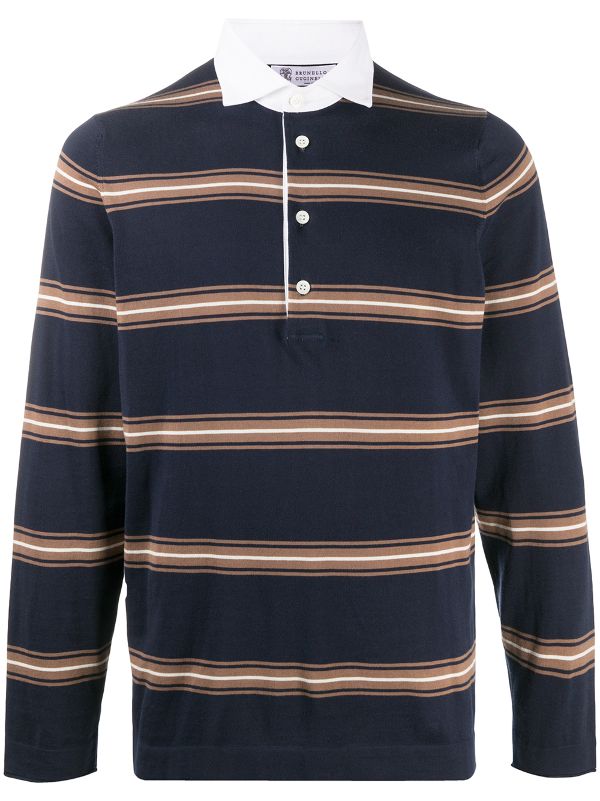 brunello cucinelli long sleeve polo