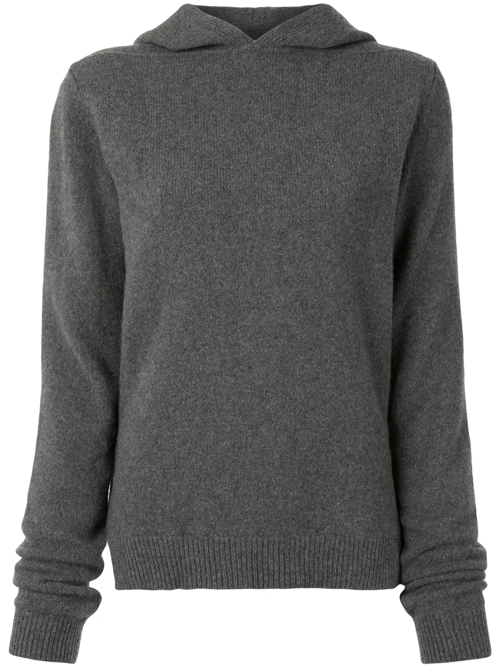 Rick Owens long-sleeved side slit hoodie | Grey | Image 1