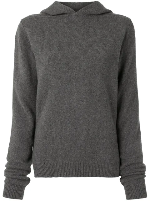 Rick Owens long-sleeved side slit hoodie