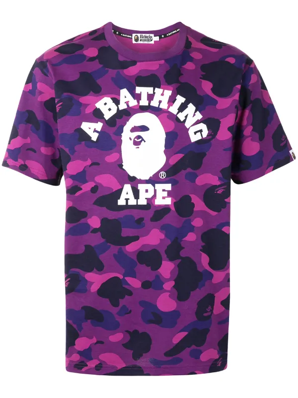 pink bathing ape t shirt