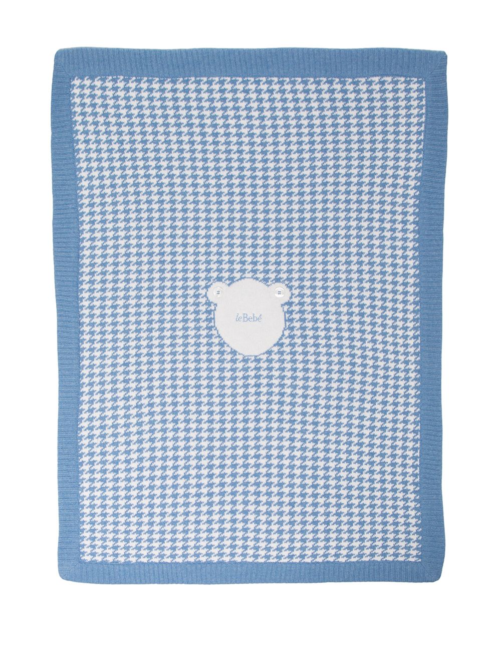 фото Le bebé enfant houndstooth logo-embroidered blanket